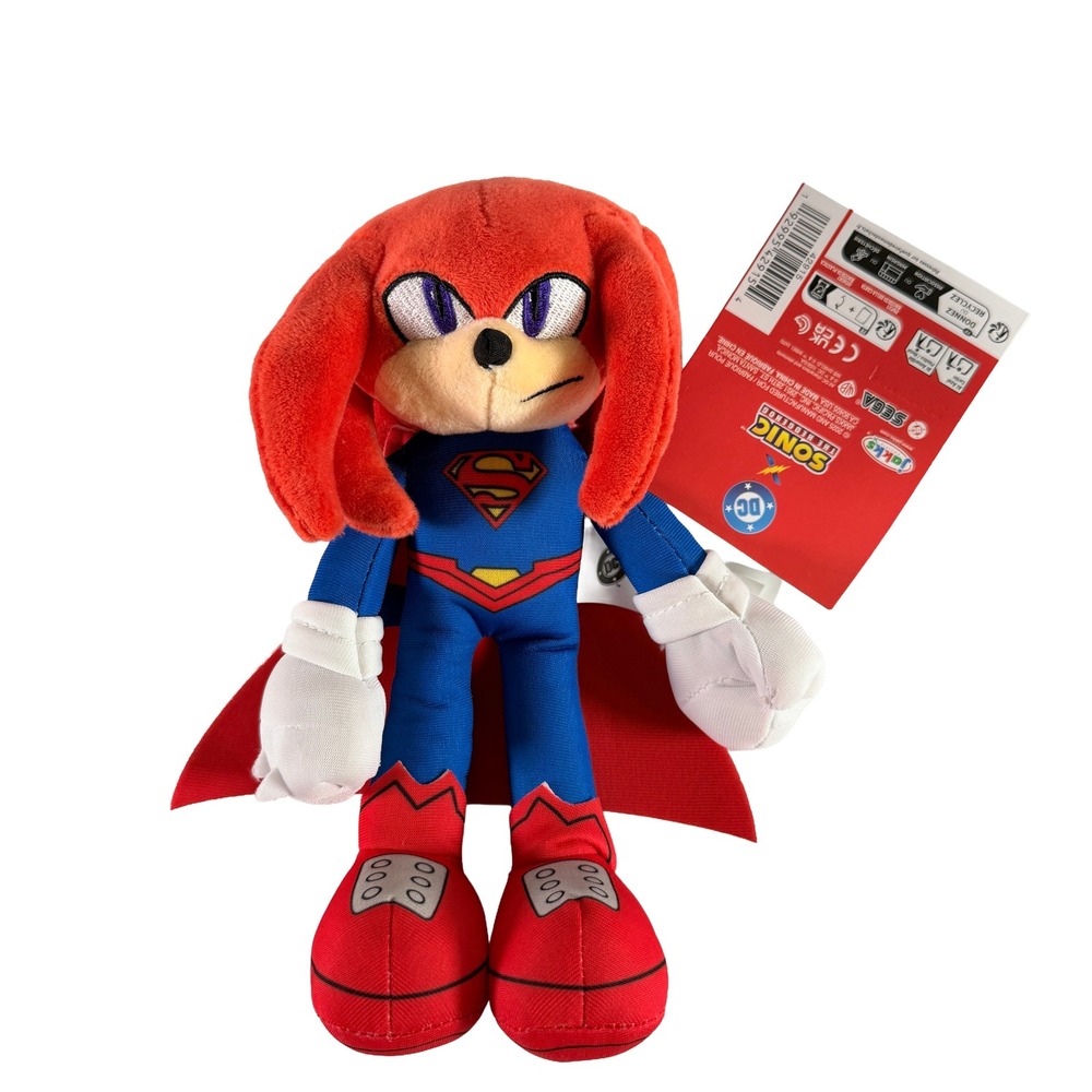 Sonic DC Superman Knuckles Plush Jakks Pacific 9" Plush‎ NWT